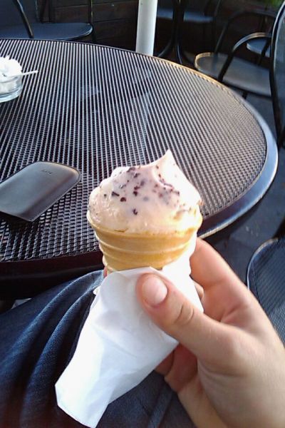 Ice cream in the afternoon.