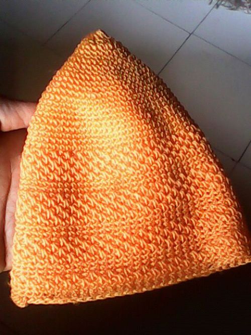 Hand made hats for winter color orange - taplic.com