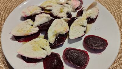 Beetroot and Mozzarella Caprese Salad