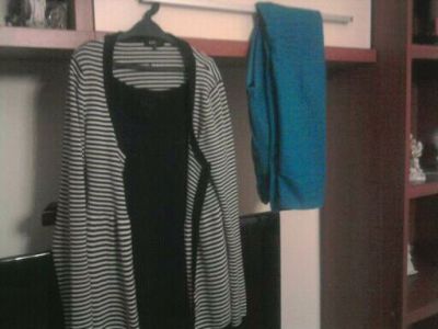 What to wear to a striped sweater? (Black and white stripes)