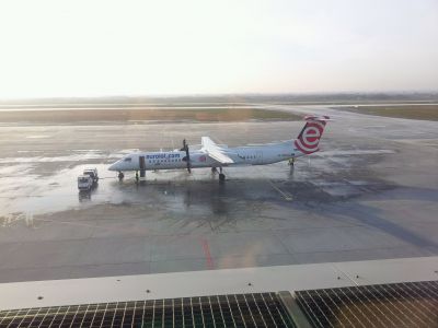 Jasionka international airport before take off