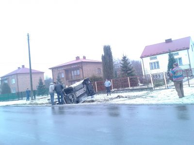 An accident on a slippery road on Dallas