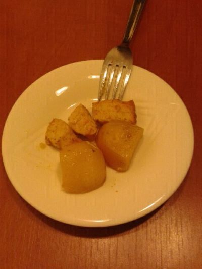 Potatoes with chicken, small for a dietitian